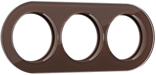 Рамка-ретро универсальная Werkel Favorit Runda 3--м. стекло коричневый фото Рамка-ретро универсальная Werkel Favorit Runda 3--м. стекло коричневый картинка